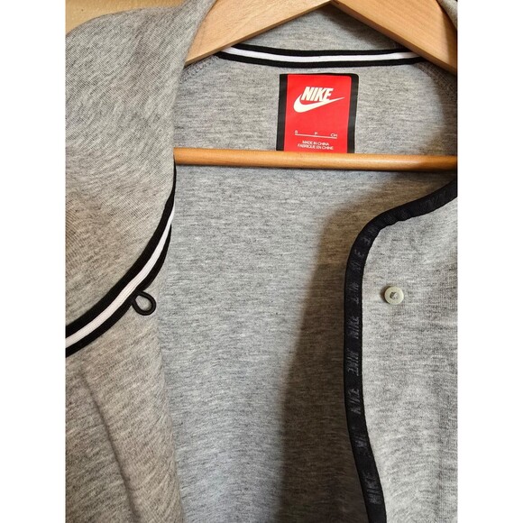 Nike Tech Full Zip Hooded Sweatshirt Women's Size Small Gray - Picture 3 of 10